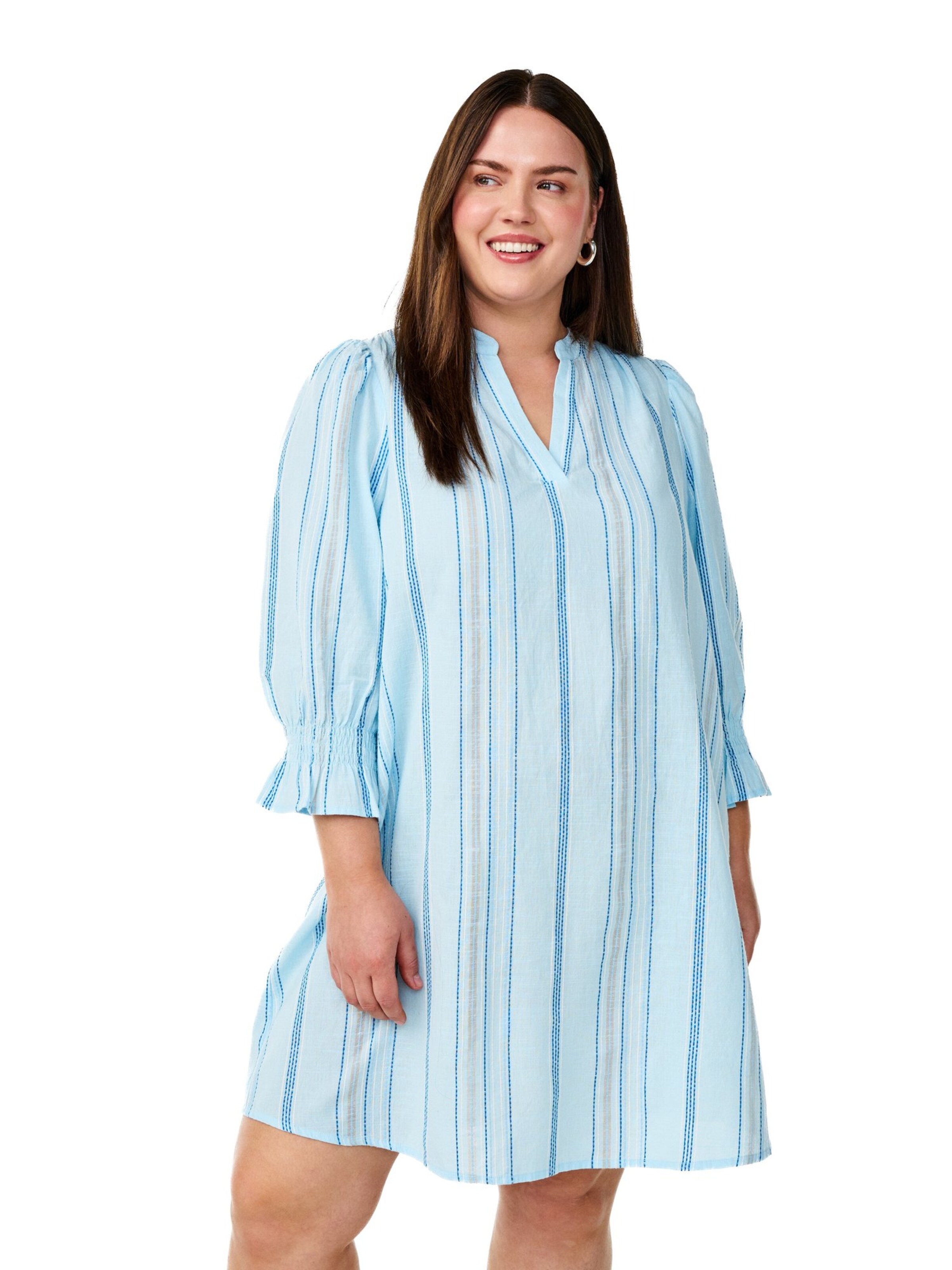 Zizzi Kleid 'EMILIO' in Blau: Vorderseite