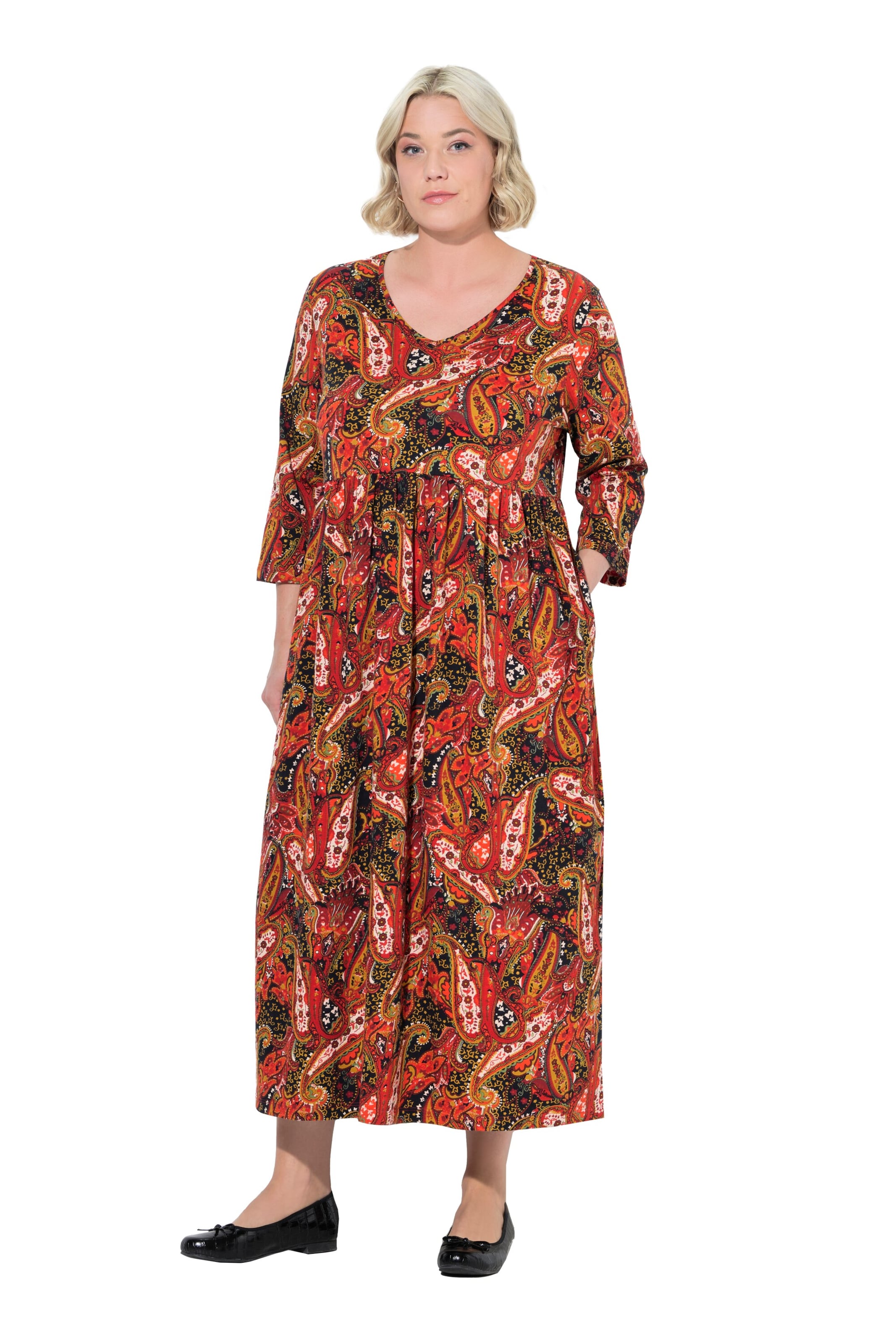 Ulla Popken Jurk in Oranje: voorkant