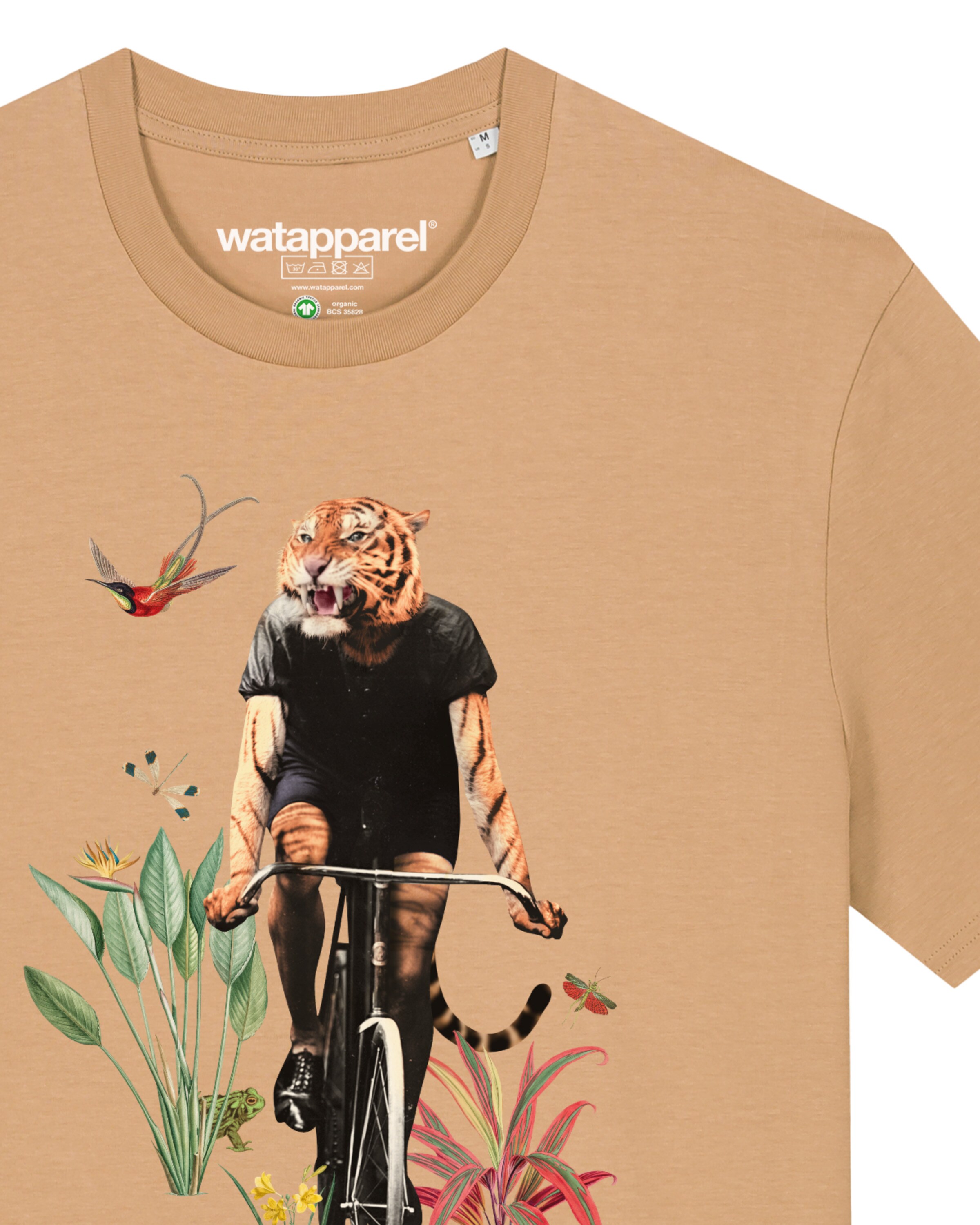 Watapparel Shirt ' Fancy Tiger ' in Beige