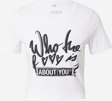 Tricou 'Mira' de la ABOUT YOU Limited pe alb: față