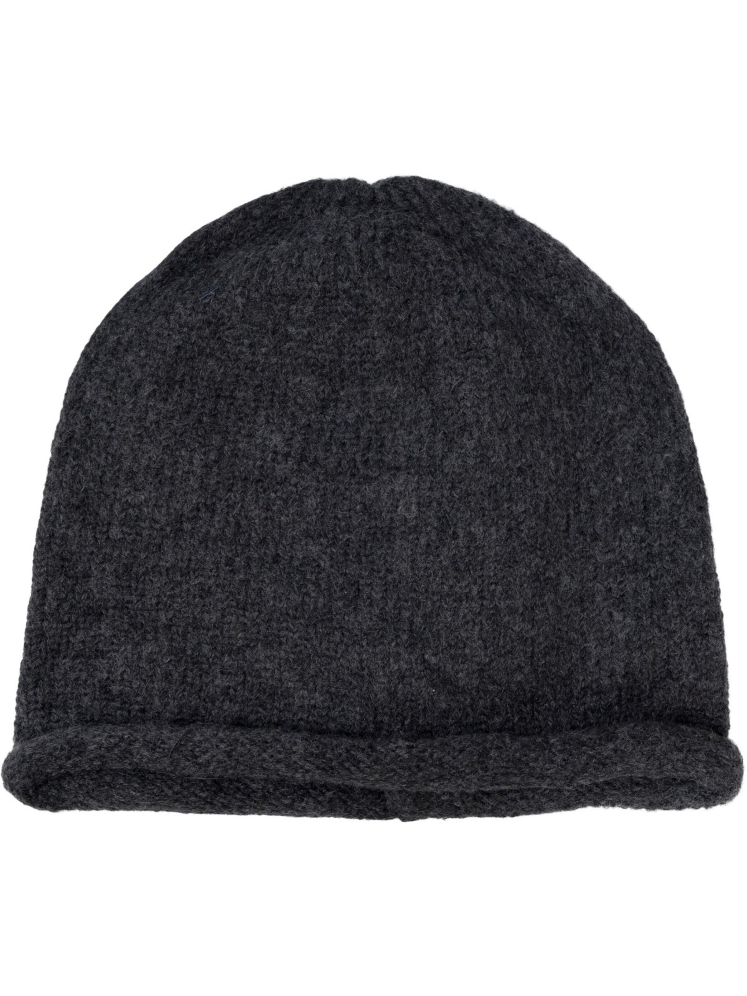 styleBREAKER Mütze 'Oversize Strickbeanie mit Rollrand'‌‌ in Grau: Vorderseite