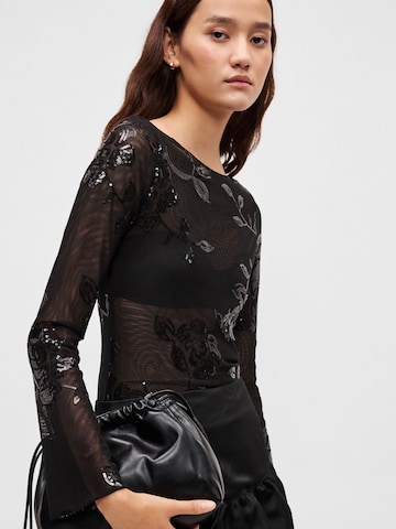 Gina Tricot Shirt in Schwarz