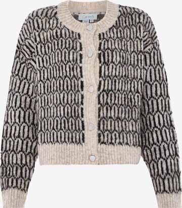 caneva Knit Cardigan in Beige: front