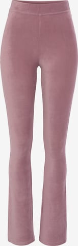 évasé Pantalon LASCANA en rose : devant