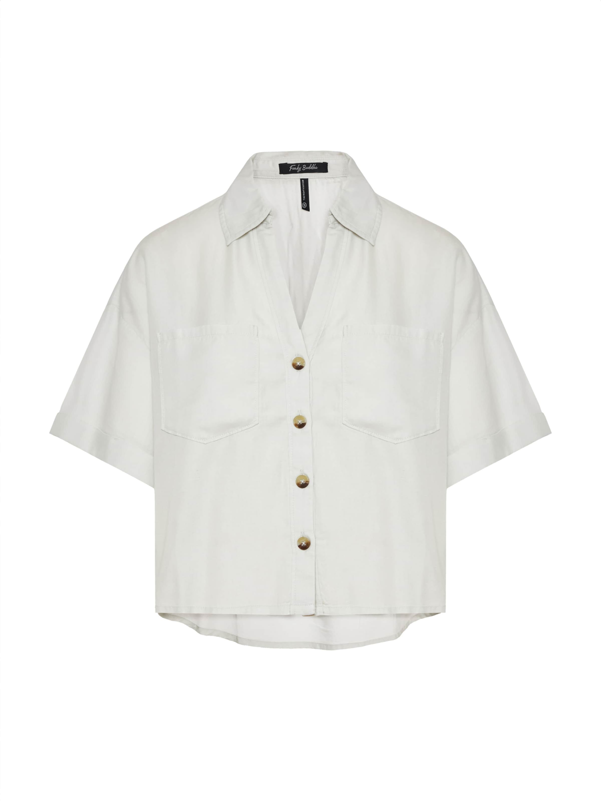 Funky Buddha Pluus, värv valge: eest vaates