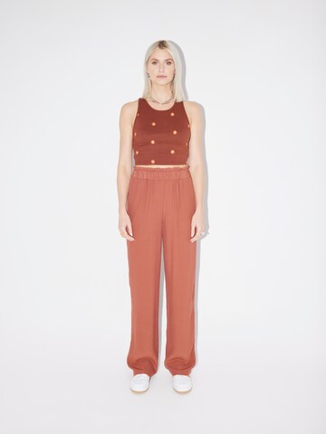 Wide Leg Pantalon 'Celina' LeGer by Lena Gercke en marron