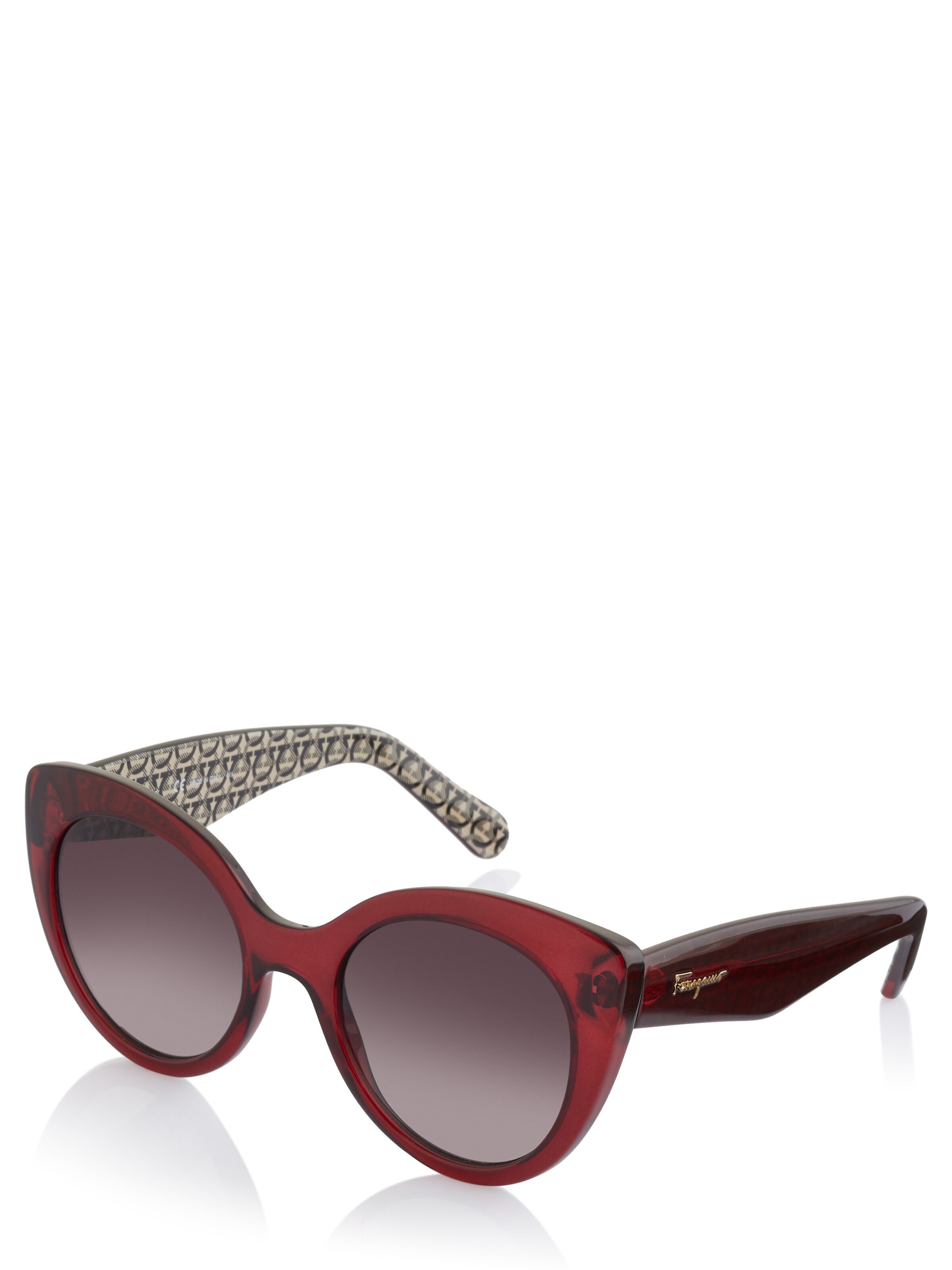 Lunettes de soleil FERRAGAMO en rouge : devant