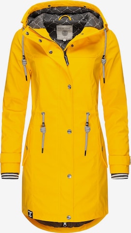 Peak Time Raincoat in Yellow: front