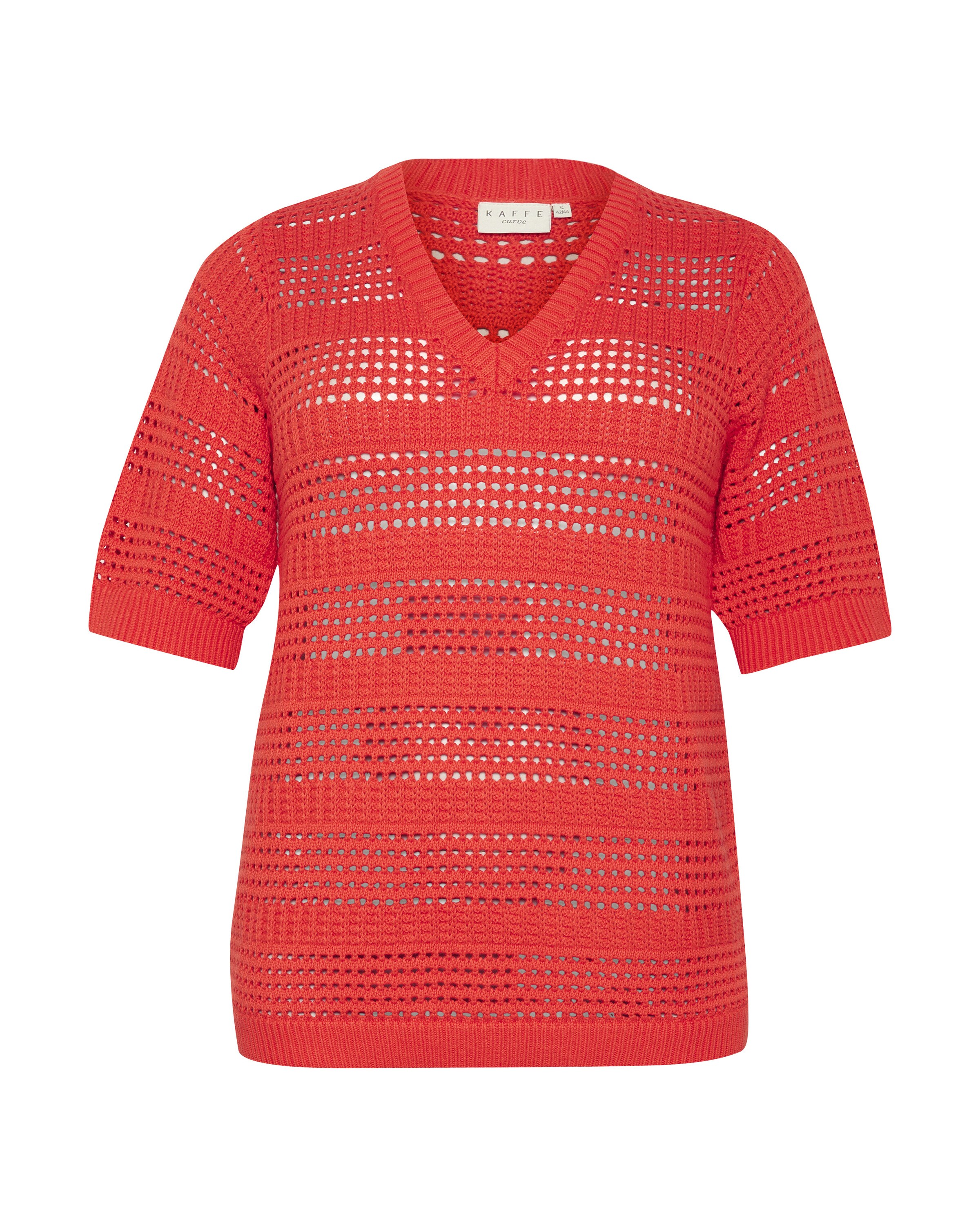 KAFFE CURVE Pullover 'Tenesa' in Rot: Vorderseite