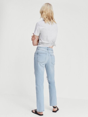 MANGO Wide Leg Jeans 'Mati' in Blau