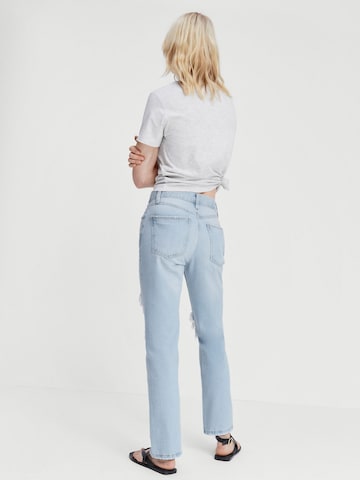 MANGO Wide Leg Jeans 'Mati' i blå