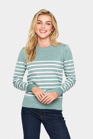 SAINT TROPEZ Pullover in Grün: Vorderseite