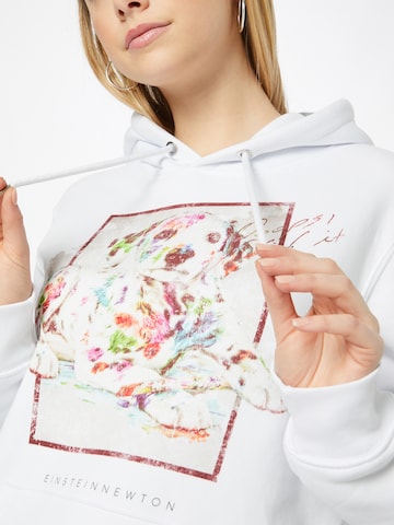 EINSTEIN & NEWTON Sweatshirt 'Brun Hilde' i vit