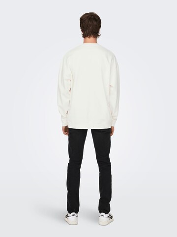 Only & Sons Sweatshirt 'Eli' in Wit