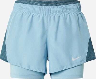 Pantaloni sport NIKE pe albastru deschis / verde petrol, Vizualizare produs