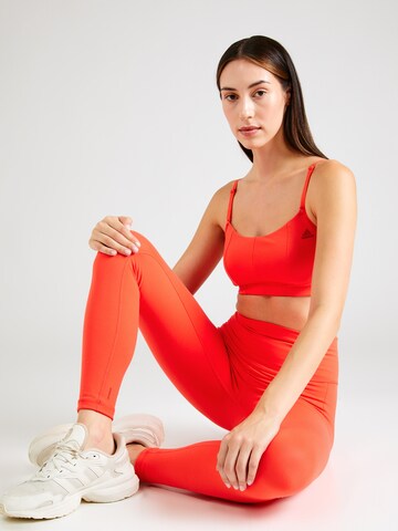 ADIDAS SPORTSWEAR Bralette Sports Bra 'Studio Light-Support' in Red