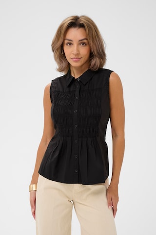 Chemisier 'Silje' Cream en noir : devant