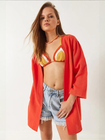 Bianco Lucci Kimono in Orange