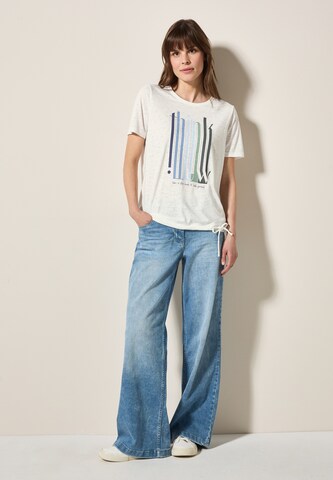 CECIL T-Shirt 'Burn Out' in Beige