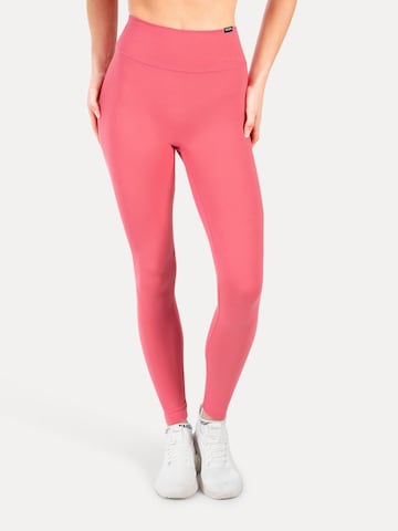 Coupe slim Leggings ' Kenna ' Smilodox en rose : devant