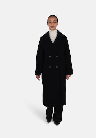 Fuchs Schmitt Wollmantel in Schwarz: Vorderseite
