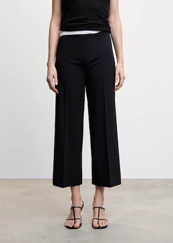 MANGO Wide leg Pleated Pants 'Oliver' in Black: front