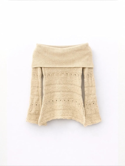 MixRay Pullover 'Pullover' em S-L em branco natural, Vista do artigo