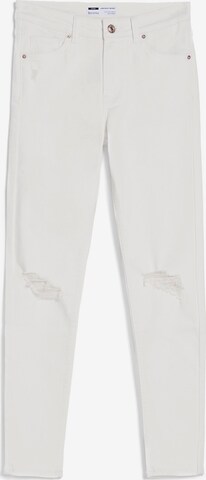 Skinny Jean Bershka en blanc : devant