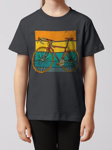 watabout.kids Shirt ' Retro Bike ' in Grijs: voorkant