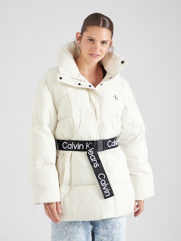 Veste mi-saison Calvin Klein Jeans en blanc : devant