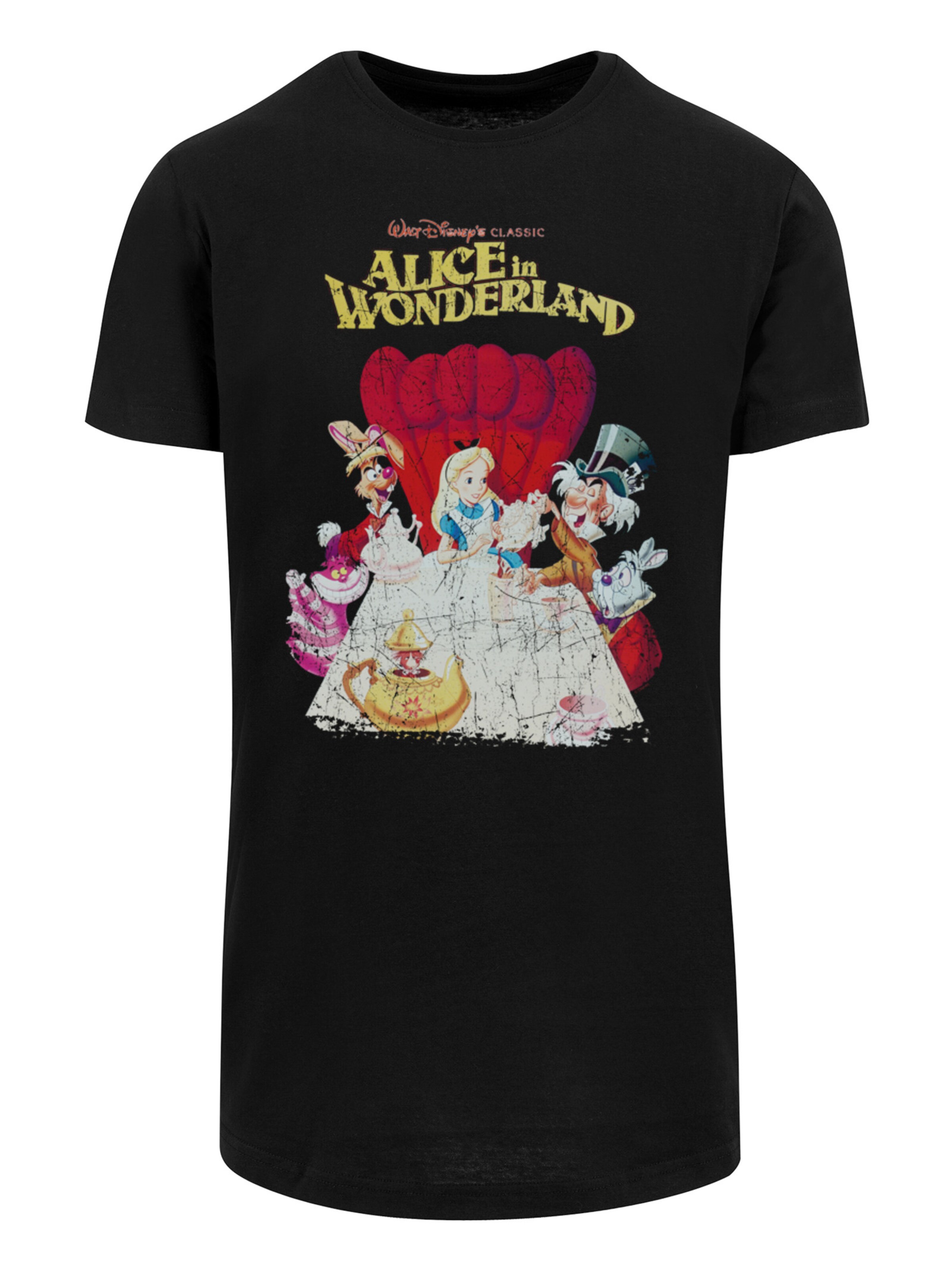 F4NT4STIC Shirt 'Disney Alice In Wonderland' in Black: front