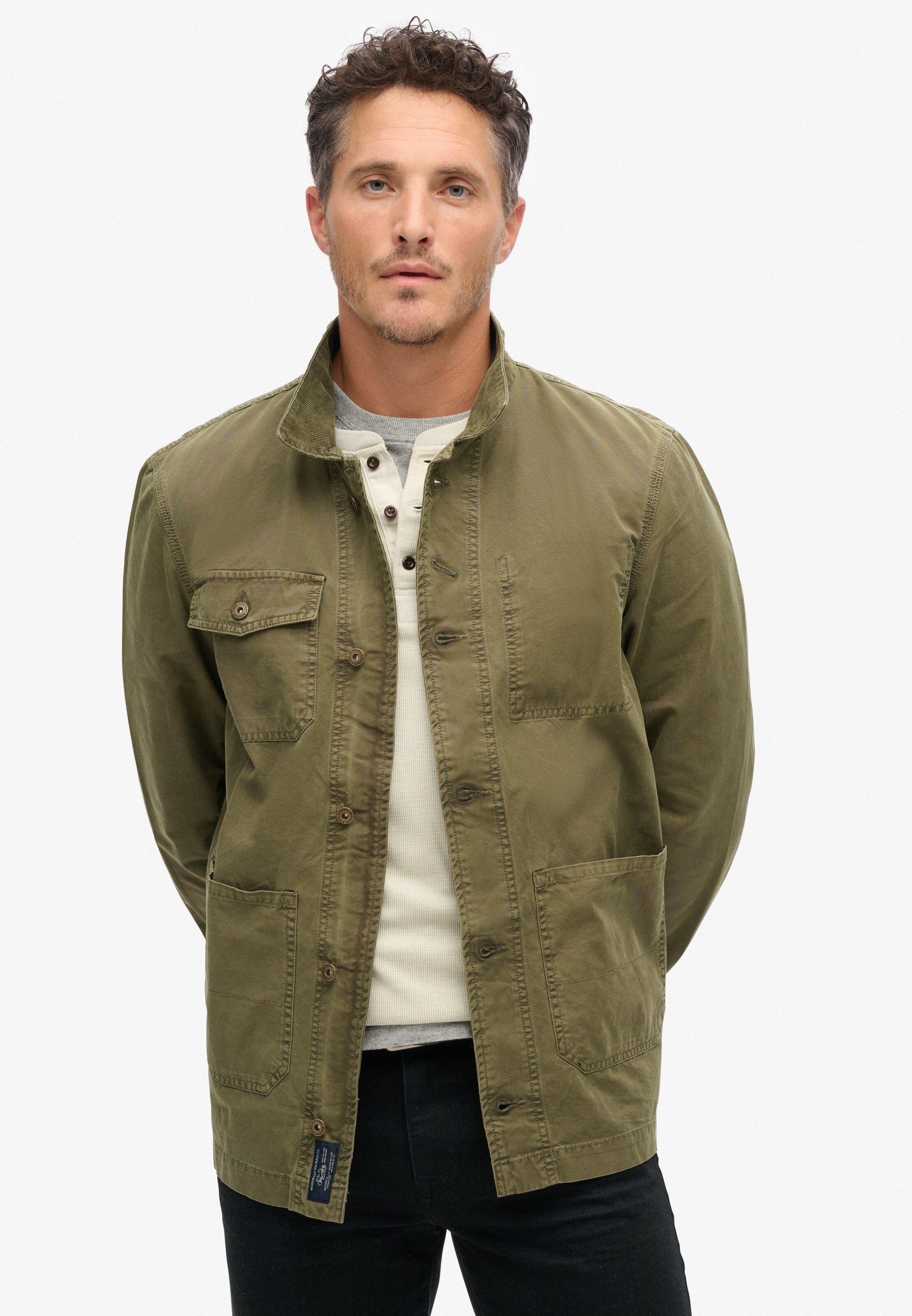 Superdry & Co Tussenjas in Groen: voorkant