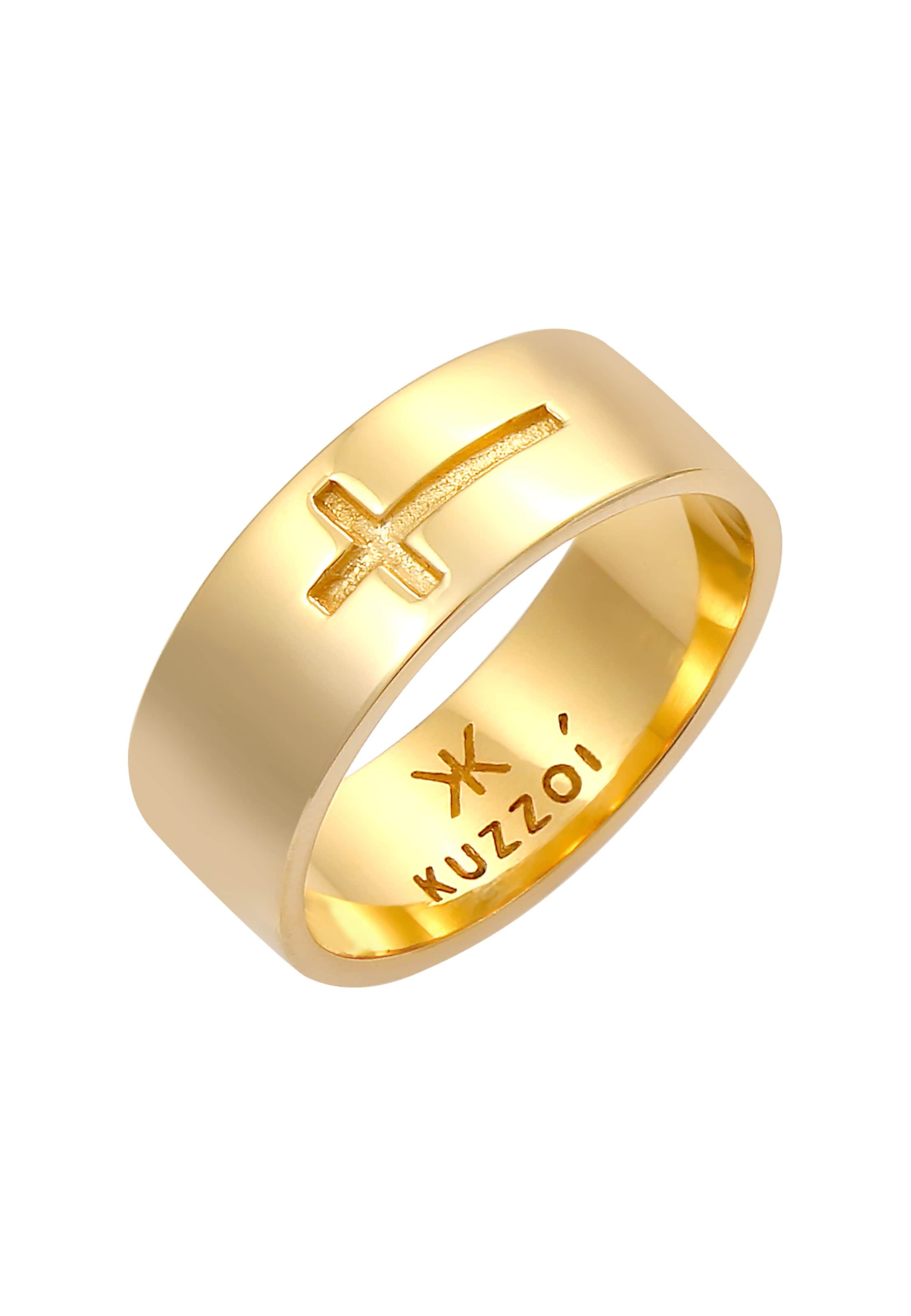 KUZZOI Ring 'Kreuz' i guld: forside