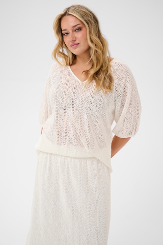KAFFE CURVE Bluse 'KCDana' in Weiß