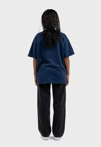 Oldskull Shirt 'Peach Dyed Basic Oldskull' in Blue