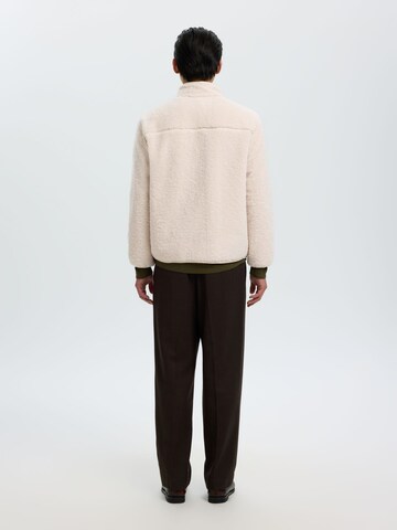 SELECTED Fleecejakke i beige