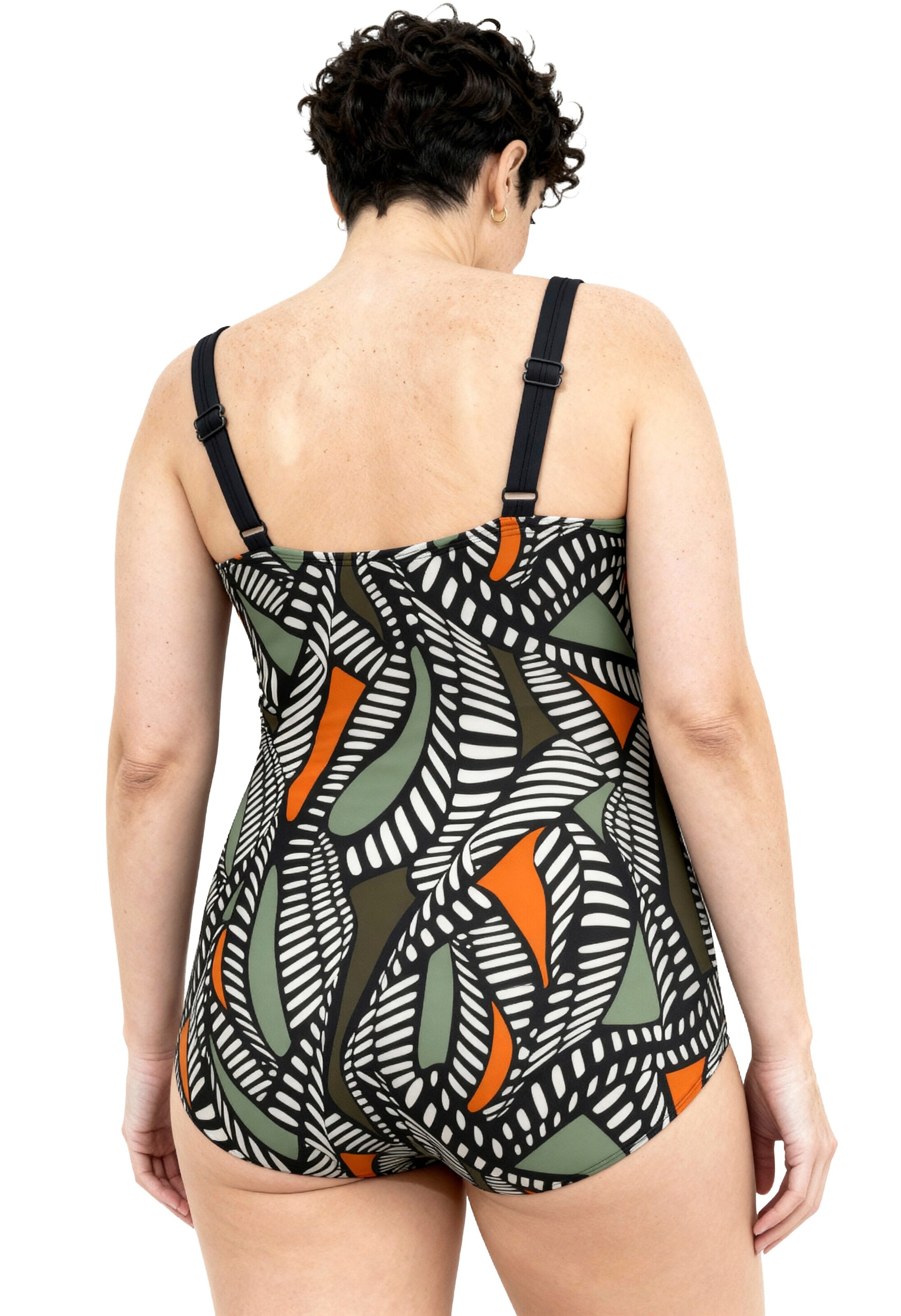 Ulla Popken T-shirt Badpak in Groen