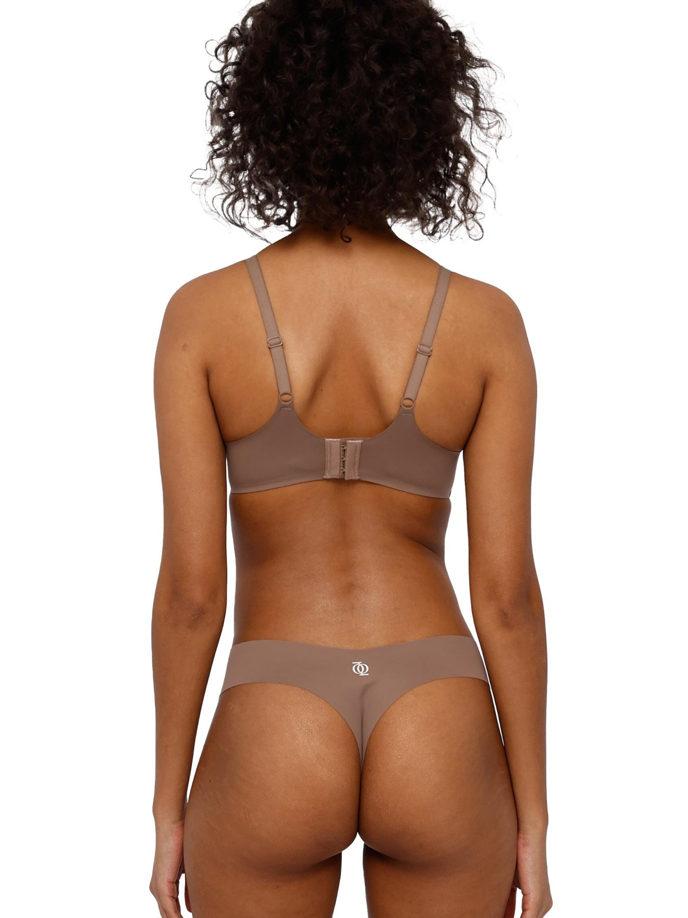 GOD SAVE QUEENS Slip 'Second Skin Brazilian' in Brown