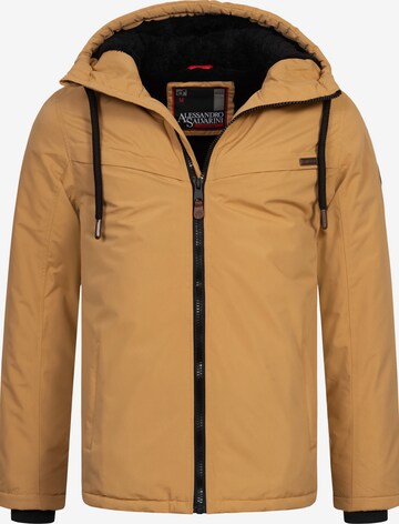 Alessandro Salvarini Winter Jacket in Brown: front