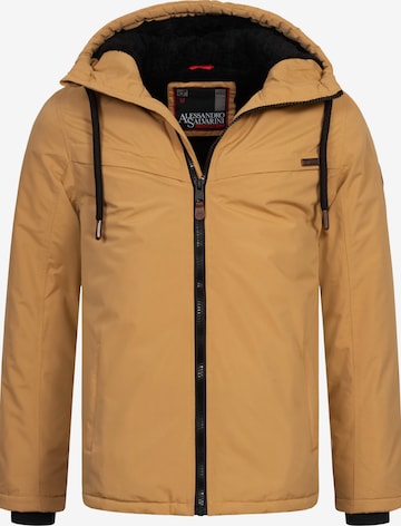 Alessandro Salvarini Winter Jacket in Brown: front