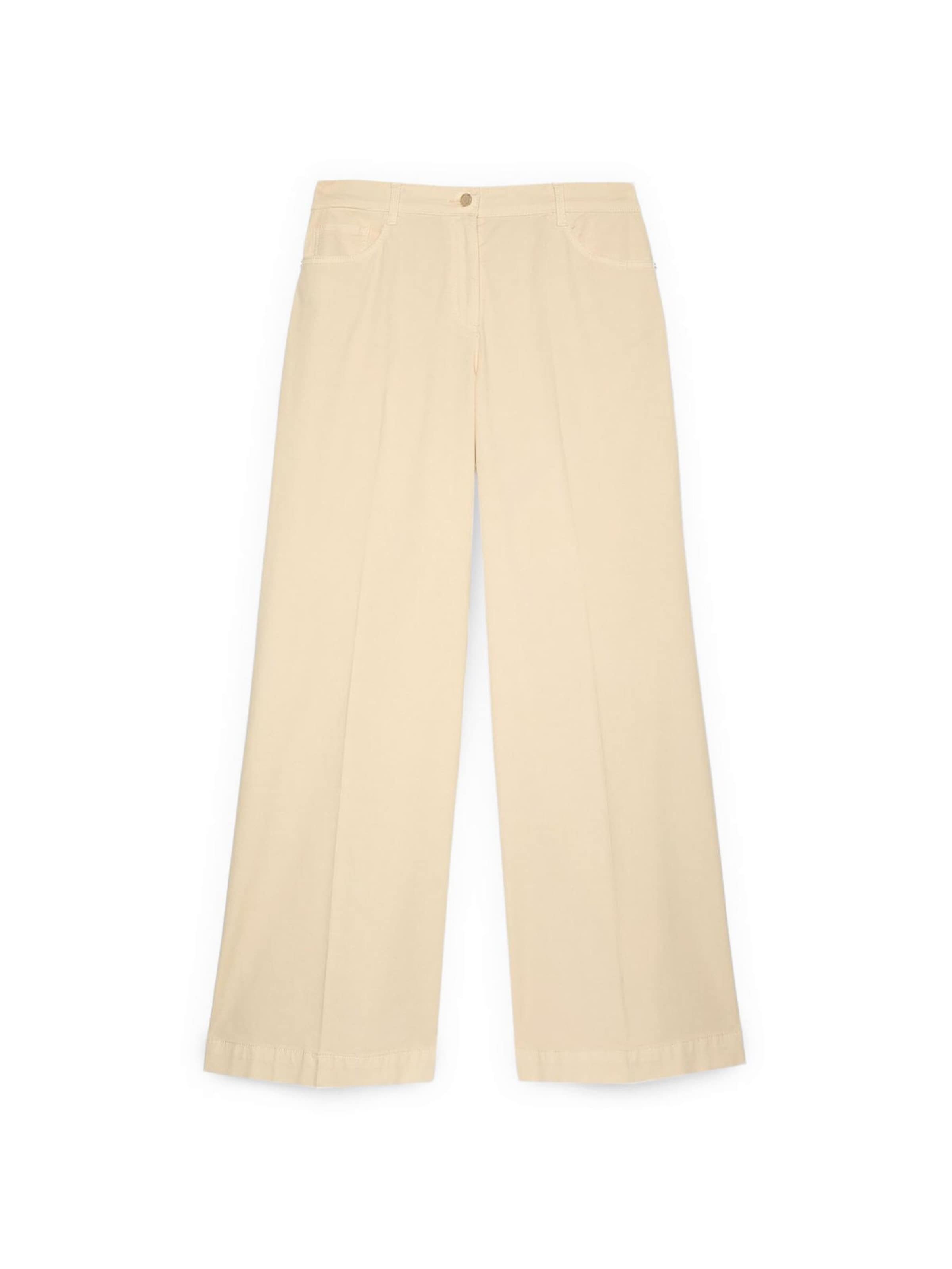 évasé Pantalon Fiorella Rubino en beige : devant