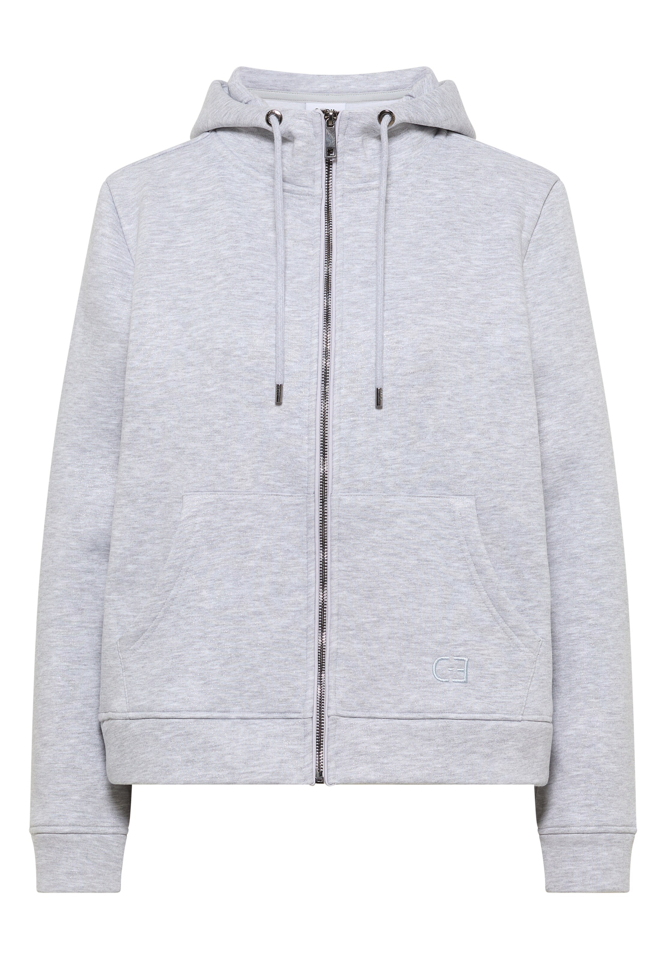 CECIL Zip-Up Hoodie in Grey: front