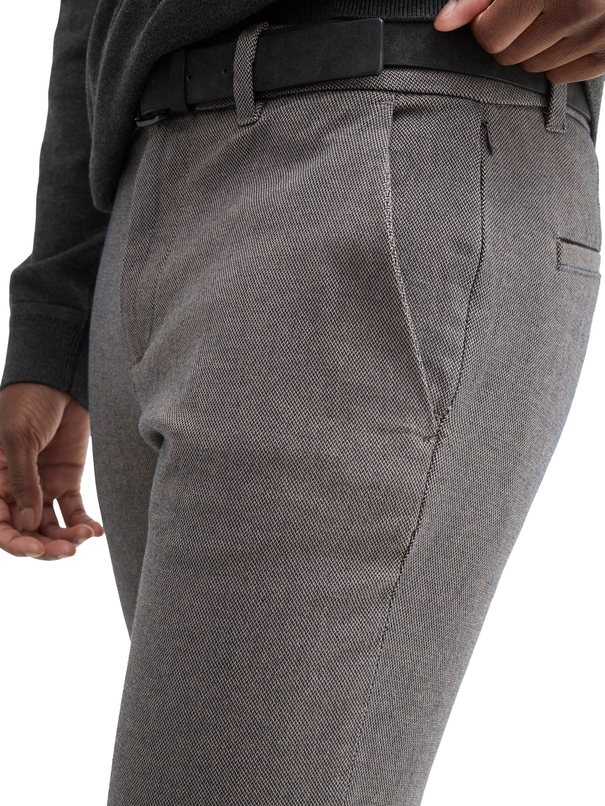 TOM TAILOR Úzky strih Chino nohavice 'Travis' - Sivá