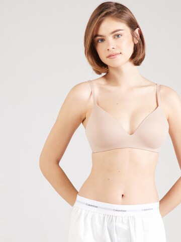 Calvin Klein Underwear Koszulkowy Biustonosz w kolorze beżowy: przód