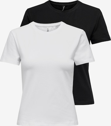 melns ONLY T-Krekls 'CAROLA': no priekšpuses