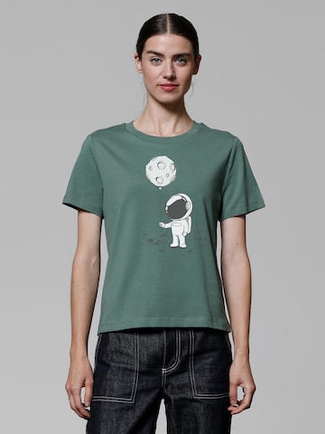 T-shirt 'Kleiner Astronaut' Watapparel en vert : devant