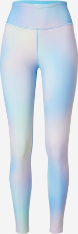 Reebok Skinny Workout Pants 'LUX BOLD' in Blue: front