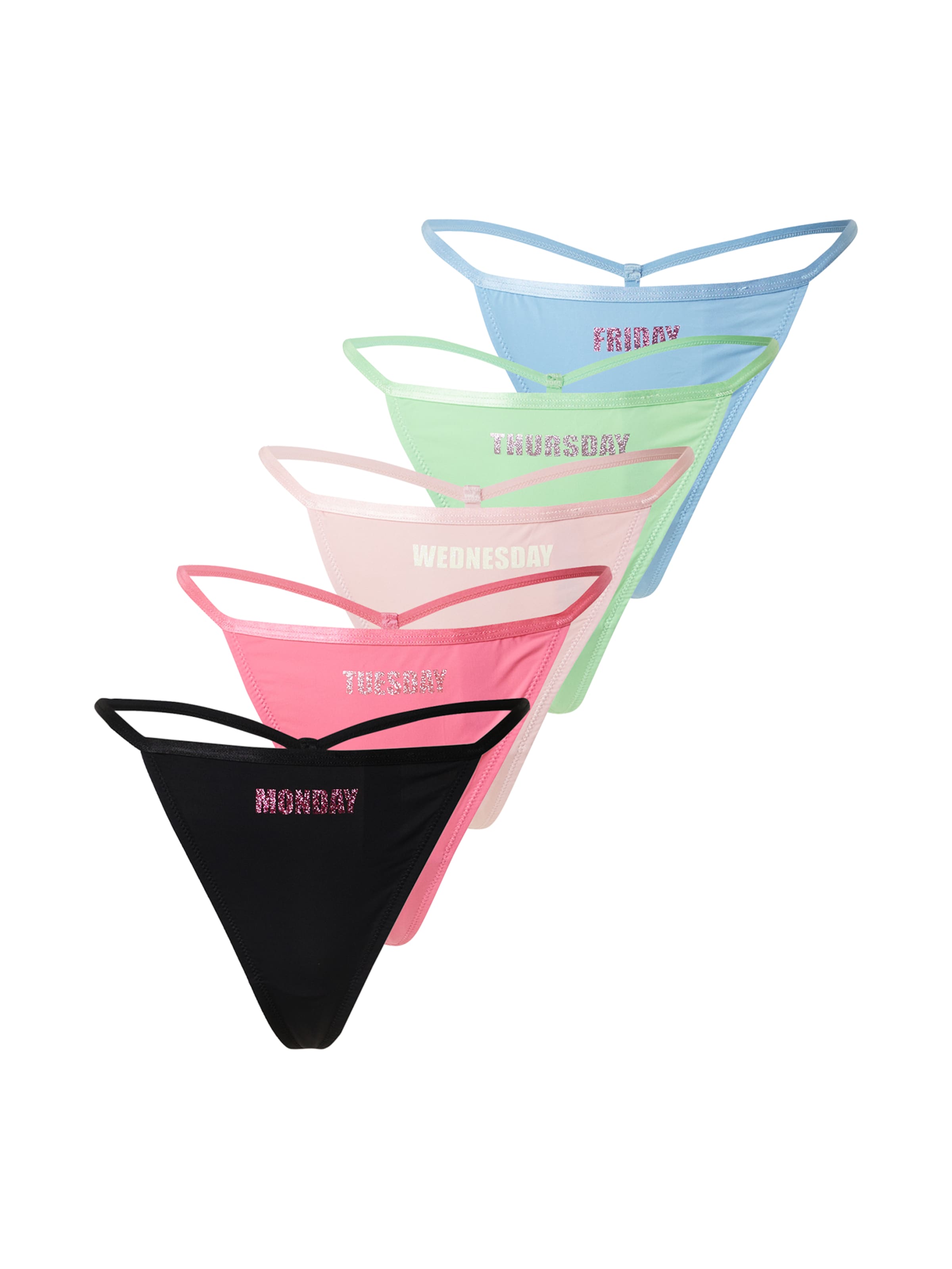 Juicy Couture String bugyik 'IMPACT MON-FRI' - kék: elől