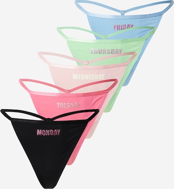 zils Juicy Couture Stringu biksītes 'IMPACT MON-FRI': no priekšpuses