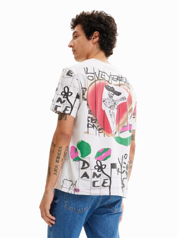Desigual - Camiseta 'Drake' en blanco